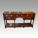 Georgian oak pot board dresser base - Image 6