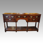 Georgian oak pot board dresser base - Image 16