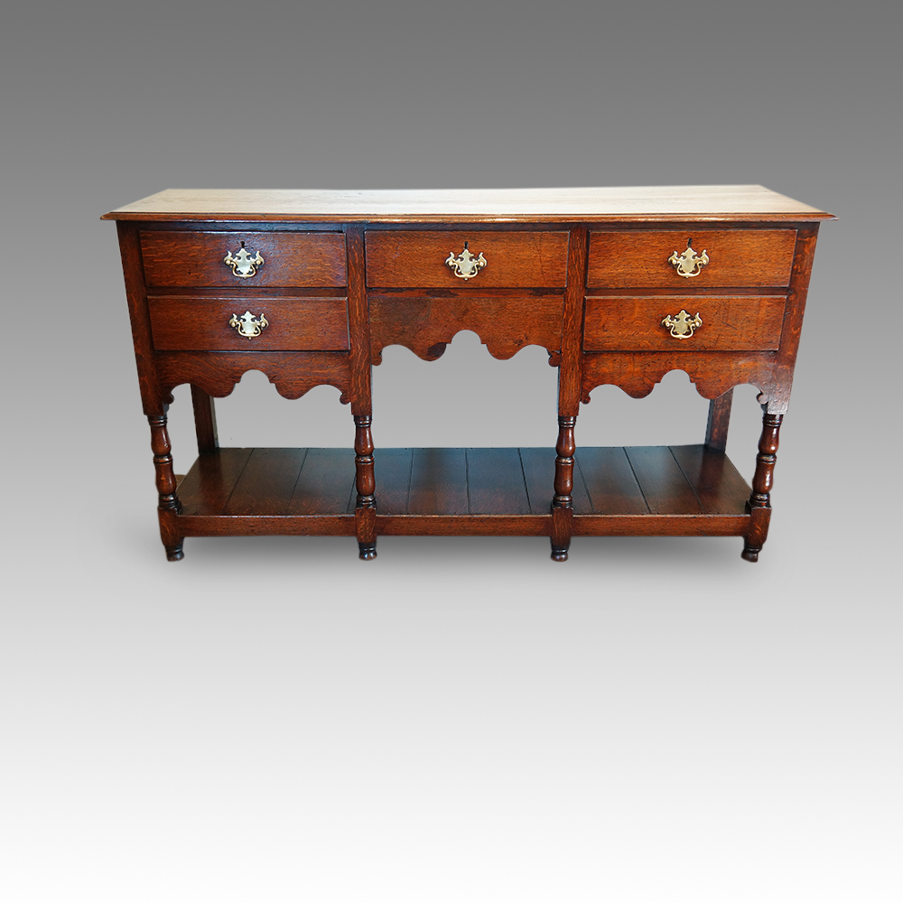 Antique-oak-boarded-potboard-dresser.jpg Antique oak boarded pot-board dresser - Image 1