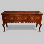 Antique oak cabriole leg dresser base