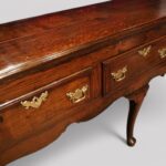 Antique oak cabriole leg dresser base - Image 8