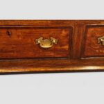 Antique oak cabriole leg dresser base - Image 10