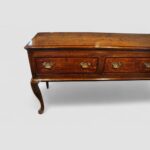 Antique oak cabriole leg dresser base - Image 7