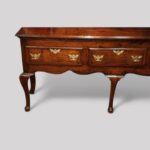 Antique oak cabriole leg dresser base - Image 4