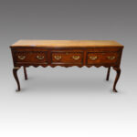 Antique oak cabriole leg dresser - Image 6