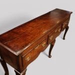 Antique oak cabriole leg dresser base - Image 2