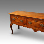 Antique oak cabriole leg dresser base with inlay - Image 10