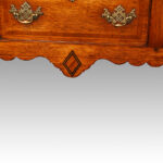 Antique oak cabriole leg dresser base with inlay - Image 6