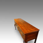 Antique oak cabriole leg dresser base with inlay - Image 3