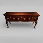 George III oak dresser base - Image 7