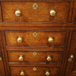 Antique oak cupboard dresser base - Image 8