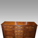 Antique oak cupboard dresser base - Image 4