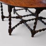 Antique large oak double gate leg table - Image 4