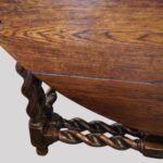 Antique large oak double gate leg table - Image 8