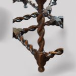 Antique large oak double gate leg table - Image 7