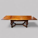 Antique oak draw leaf refectory dining table