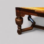Antique oak draw leaf refectory dining table - Image 3
