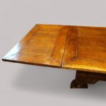 Antique oak draw leaf refectory dining table - Image 4