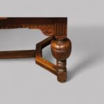 Antique oak draw leaf refectory dining table - Image 7