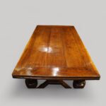 Antique oak draw leaf refectory dining table - Image 6