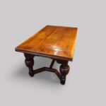 Antique oak draw leaf refectory dining table - Image 5