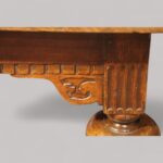 Antique oak draw leaf refectory dining table - Image 8