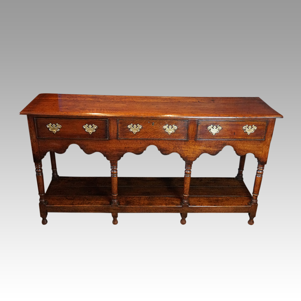 Antique-oak-dresser-base-7.jpg Antique oak dresser pot board base - Image 1