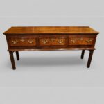 Georgian Oak Cross-Banded Dresser Base, c. 18th Century