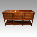 George III oak dresser base - Image 10