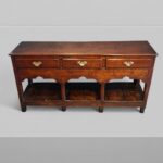 Antique oak dresser base with pot board