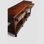 Antique oak dresser base with pot board - Image 8