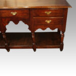 Georgian oak pot board dresser base - Image 6