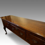 Antique oak inlaid cabriole leg dresser base - Image 2
