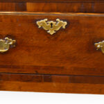 Antique oak inlaid cabriole leg dresser base - Image 11