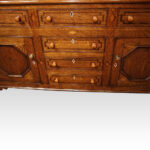 Antique oak inlaid dresser base - Image 9