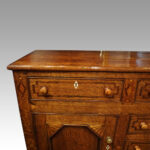 Antique oak inlaid dresser base - Image 10