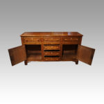 Antique oak inlaid dresser base - Image 6