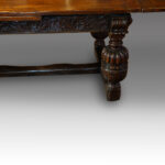 Antique oak large draw leaf dining table - Image 9