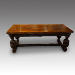 Antique oak large draw leaf dining table - Image 2