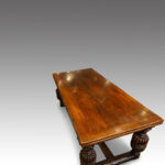 Antique oak large draw leaf dining table - Image 4