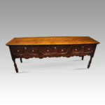 Antique long oak dresser base