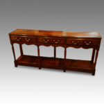 Antique oak narrow pot board dresser