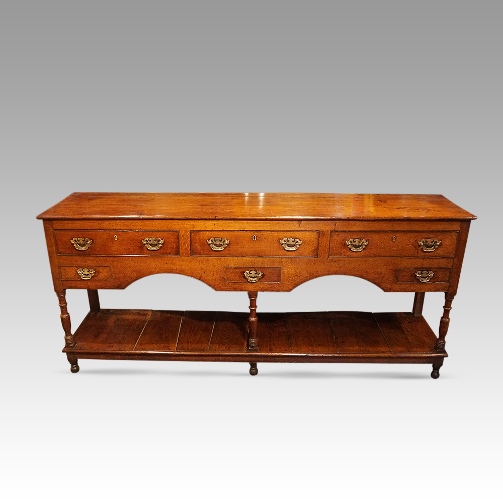 Antique-oak-pot-board-dresser-1.jpg Antique long oak pot board dresser - Image 1