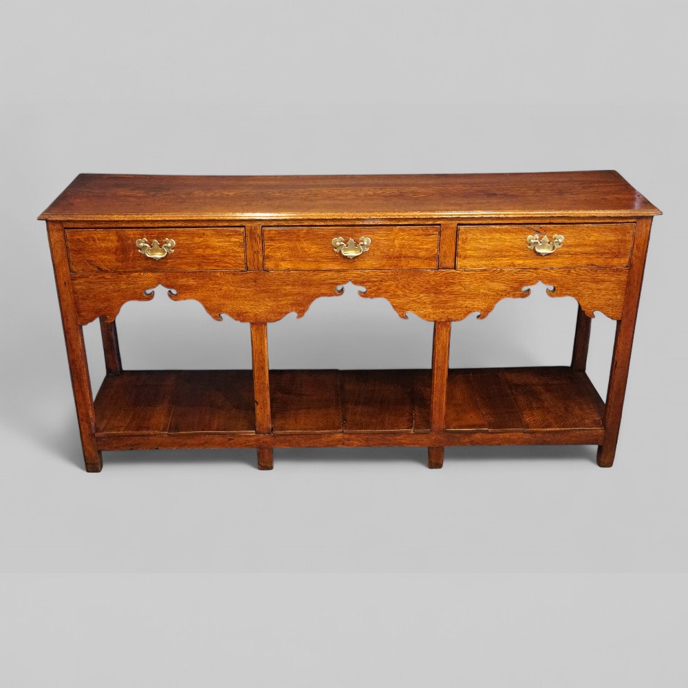 Antique-oak-pot-board-dresser-base-3.jpg 19thc. oak pot board dresser base - Image 1