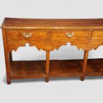 19thc. oak pot board dresser base - Image 5