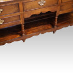Antique Georgian oak dresser base - Image 9