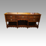 Antique Georgian oak dresser base - Image 6