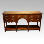 Antique oak pot board dresser base