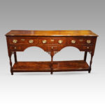 Antique oak pot board dresser base