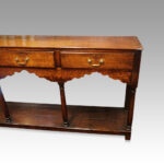 Antique oak turned leg dresser base - Image 2